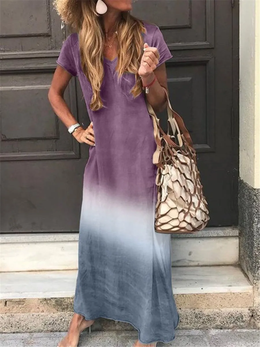 Bohemian Loose Casual Tie Dye Cami Dress