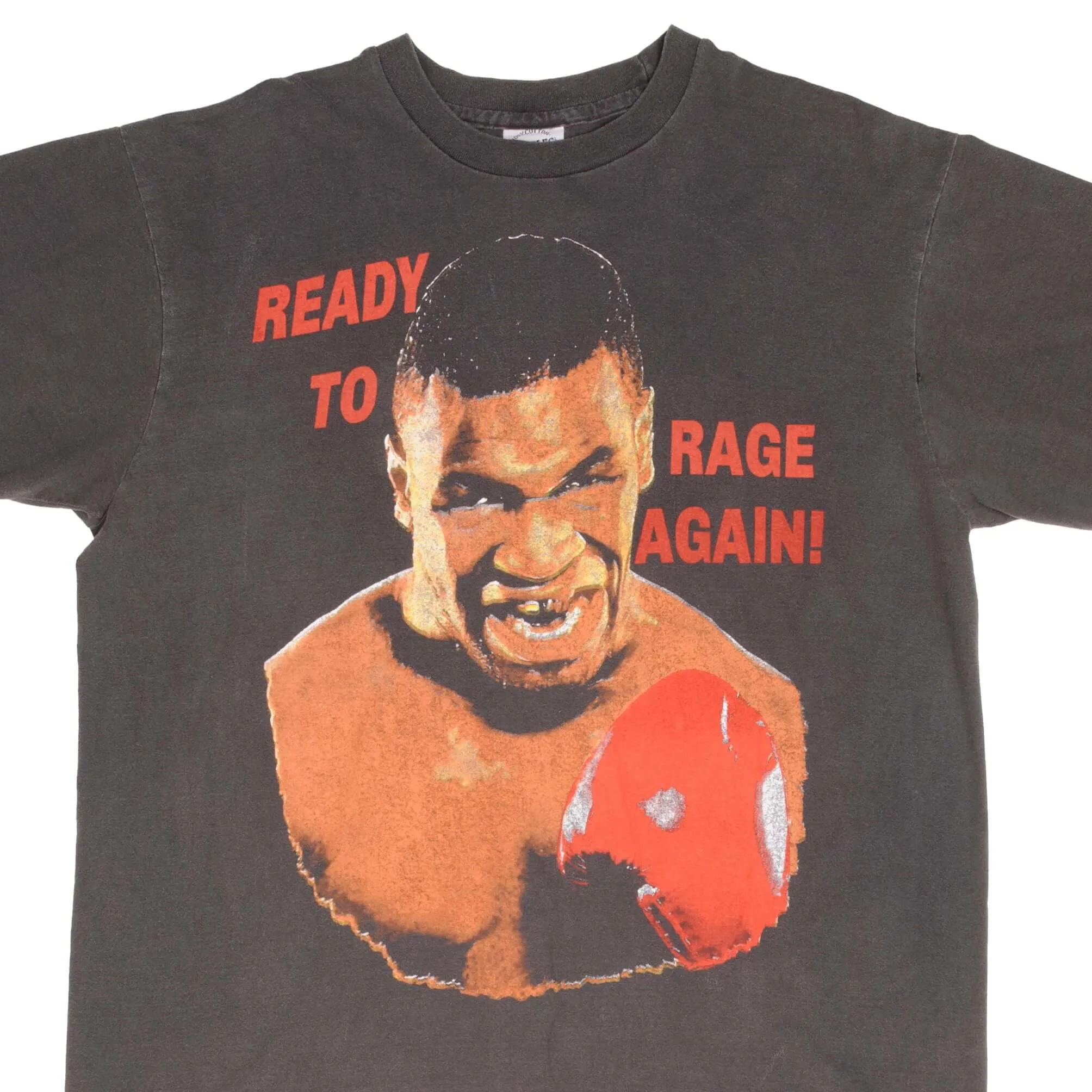 BOOTLEG BOXING TEE SHIRT MIKE TYSON READY TO RAGE AGAIN SIZE XL SINGLE STITCH