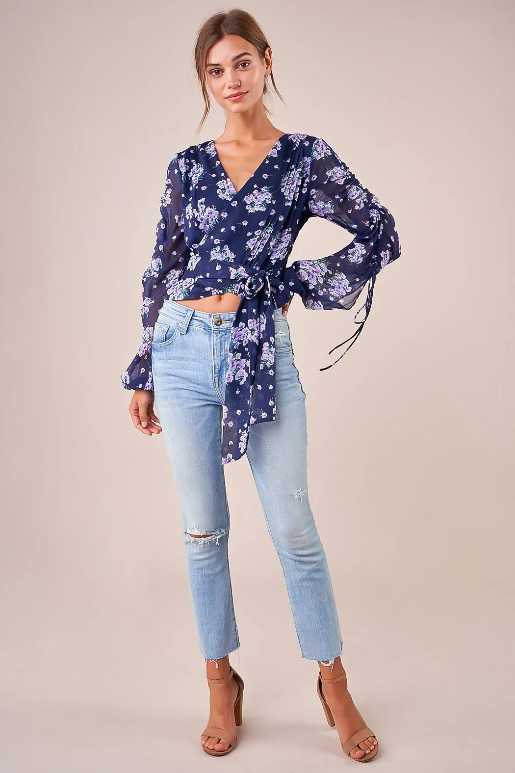 Bravado Floral Wrap Blouse