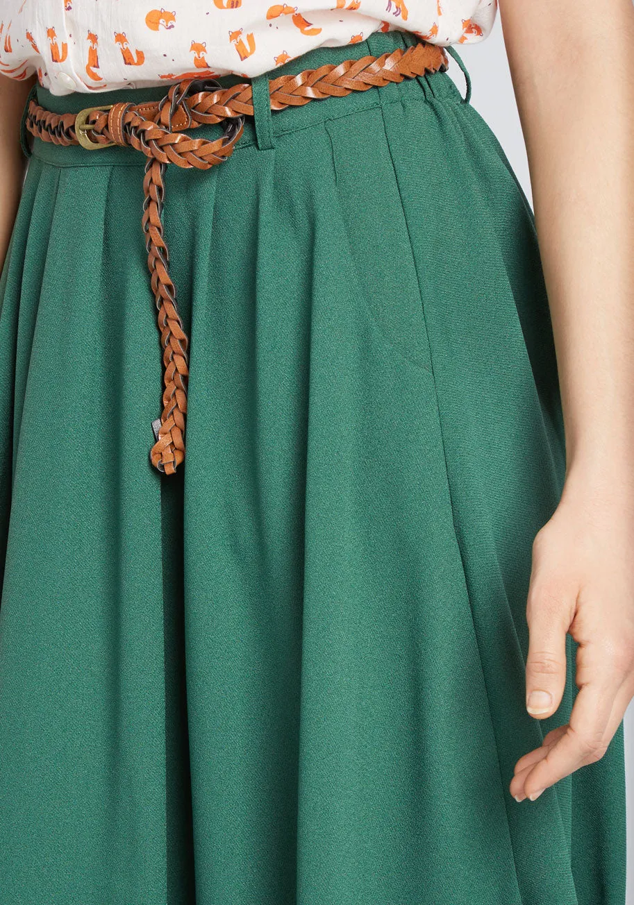 Breathtaking Tiger Lilies Midi Skirt