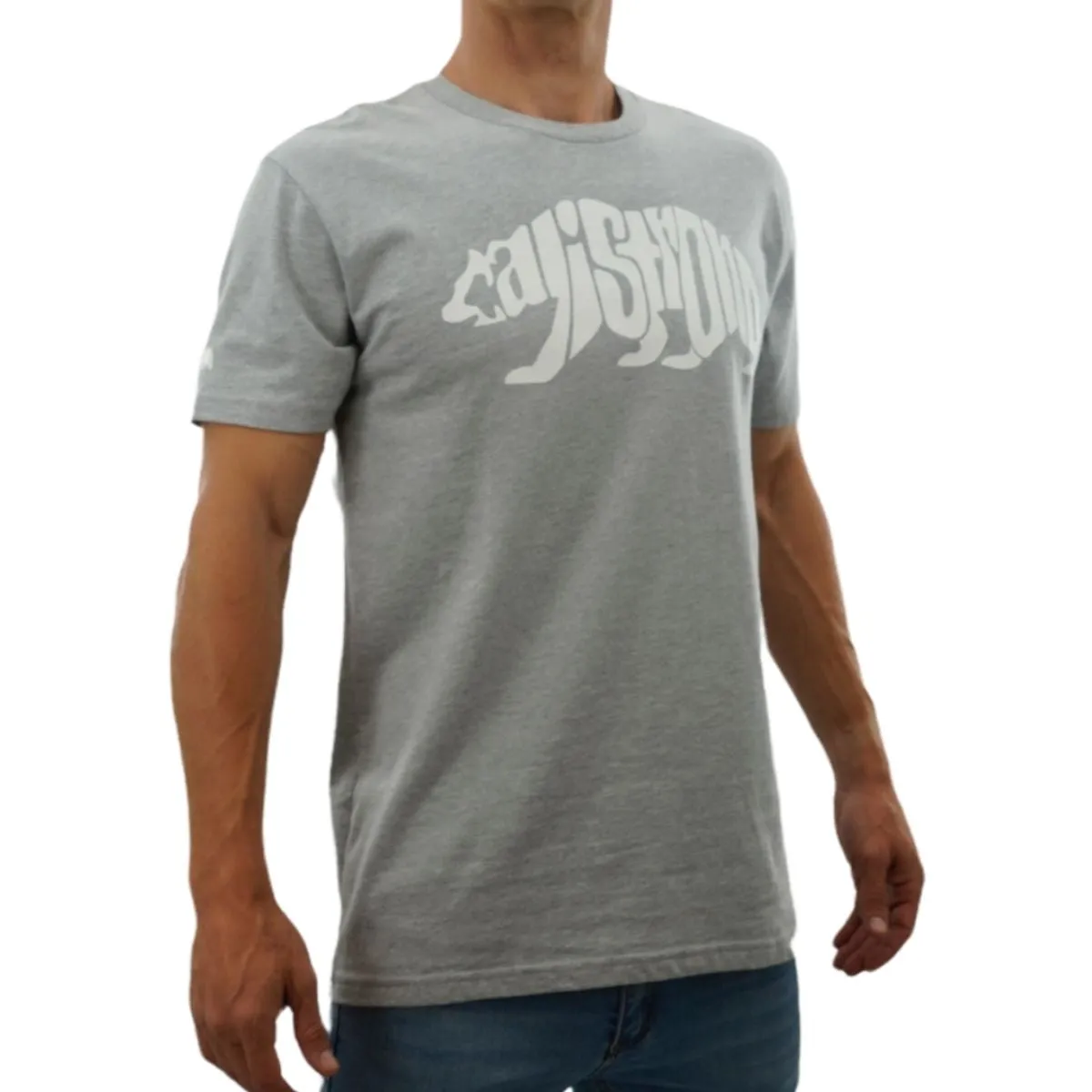 CALI Strong Word Bear Max T-shirt Grey Glow in the Dark