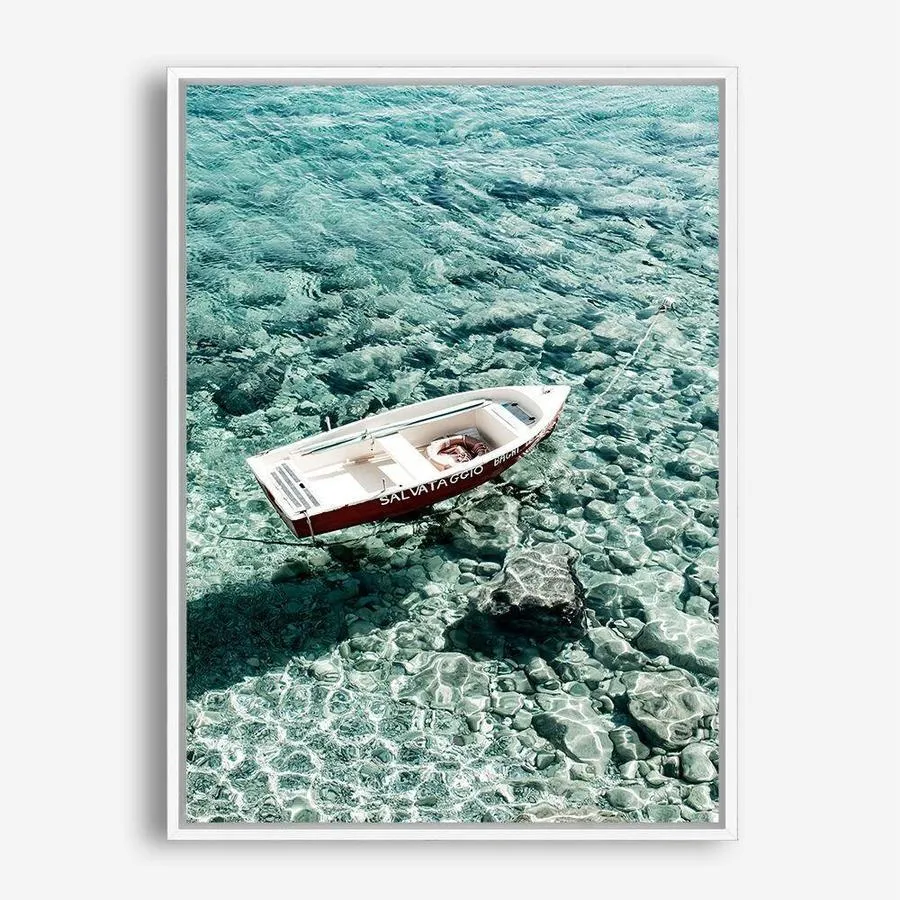 Capri Boat II Photo Canvas Print