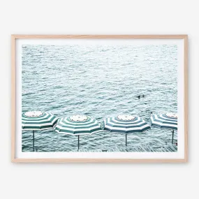 Capri Island Umbrellas Photo Art Print