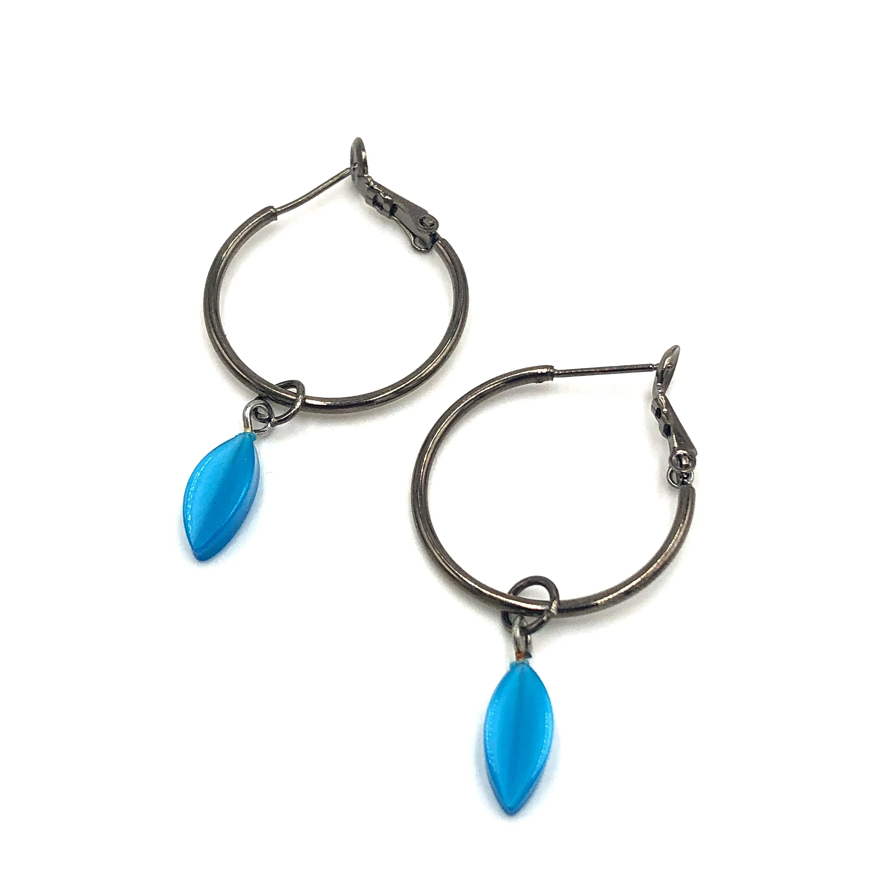 Capri Leaf Hinged Hoop Earrings