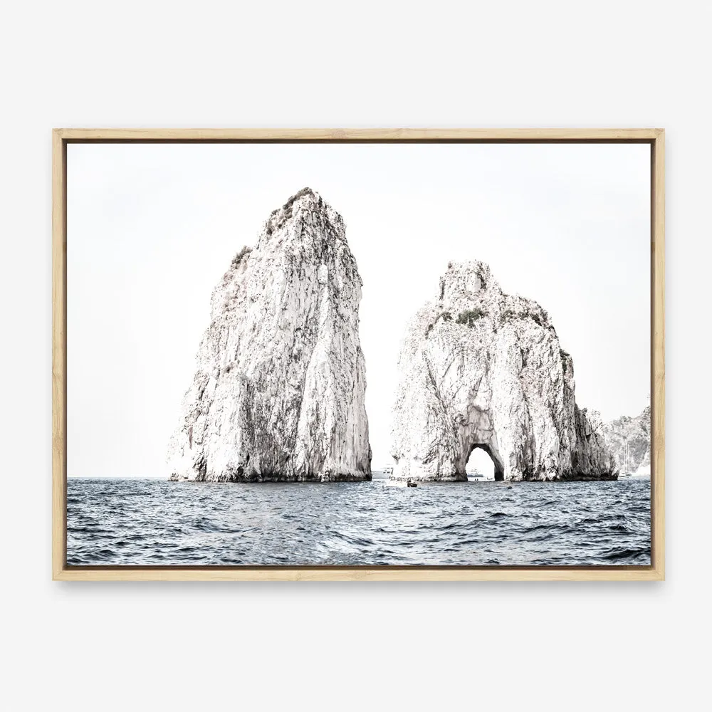 Capri Rocks Photo Canvas Print