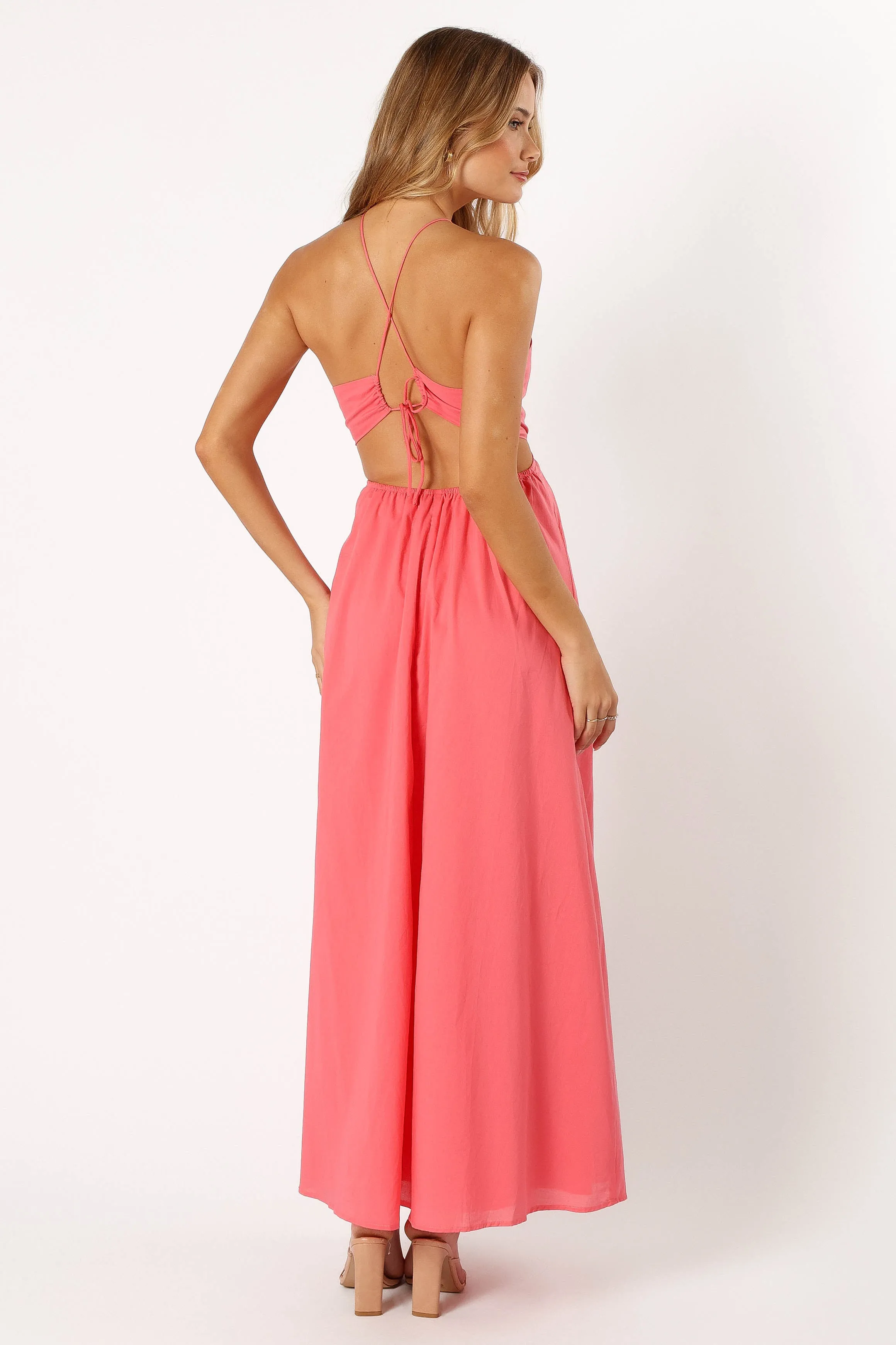 Carton Halterneck Maxi Dress - Watermelon