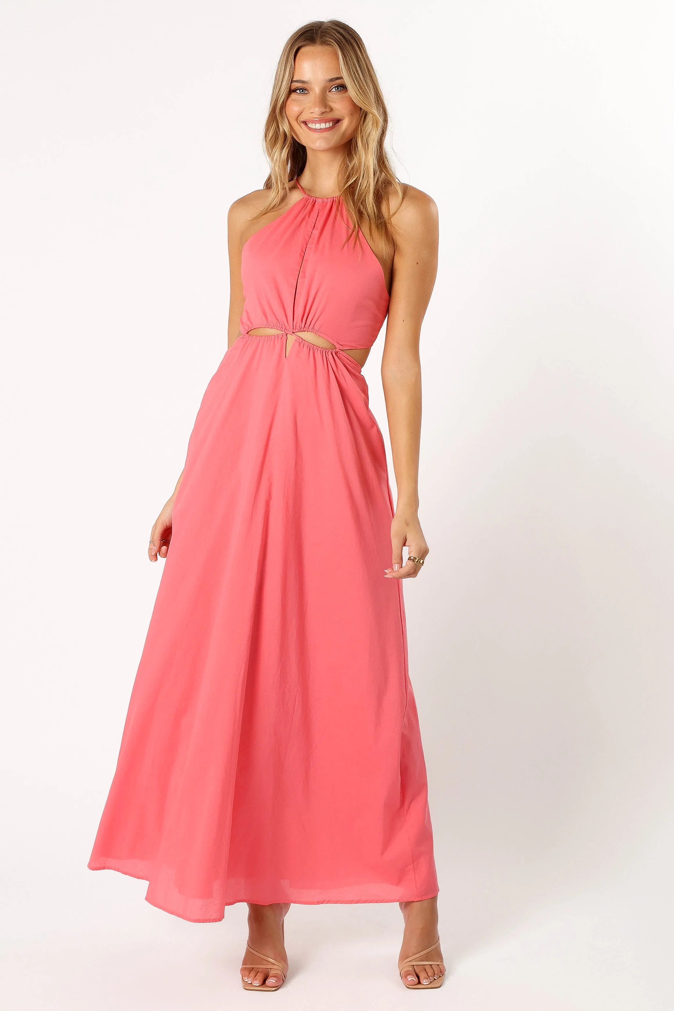 Carton Halterneck Maxi Dress - Watermelon