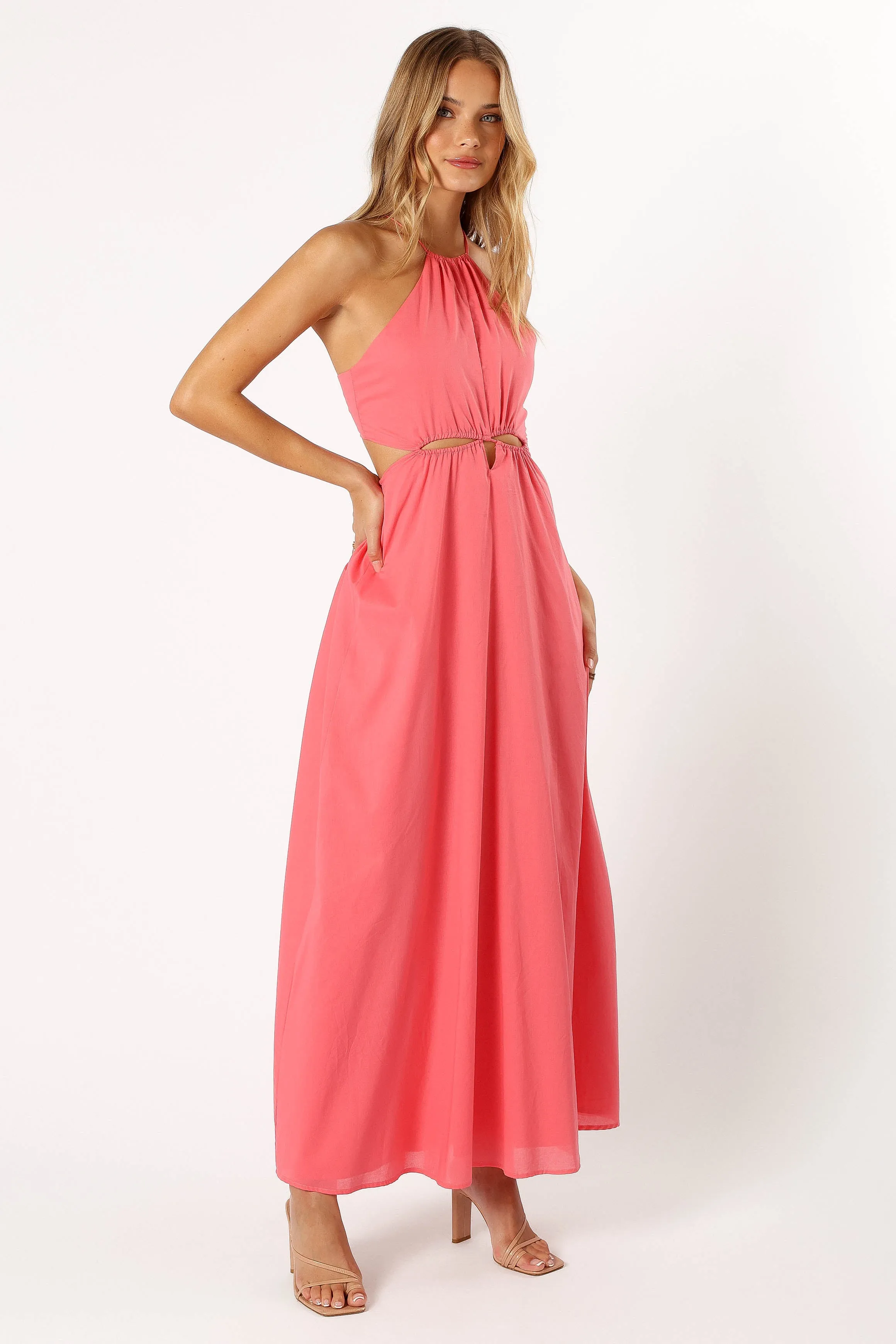 Carton Halterneck Maxi Dress - Watermelon