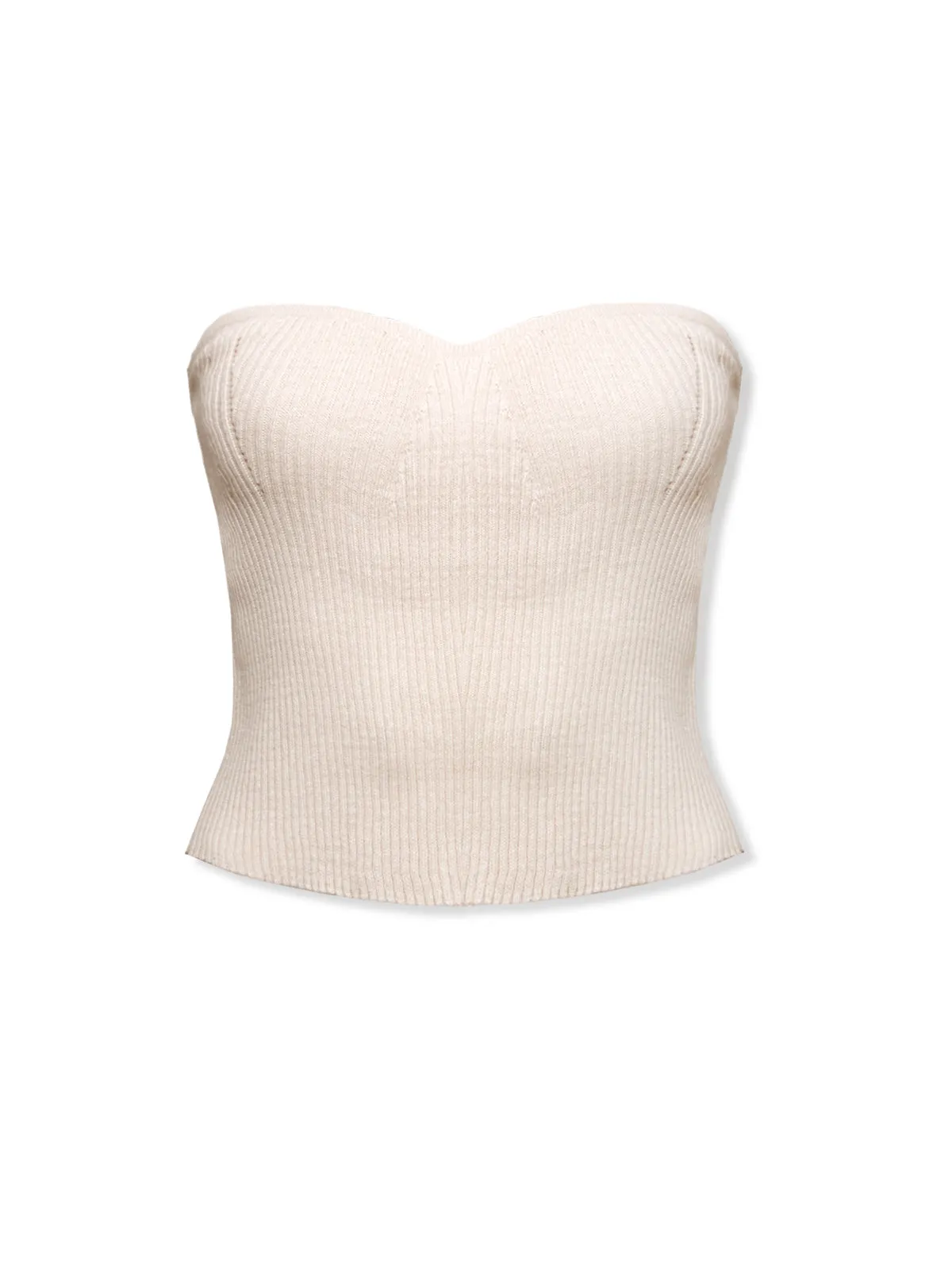 CEDRO knit tube top - tofu