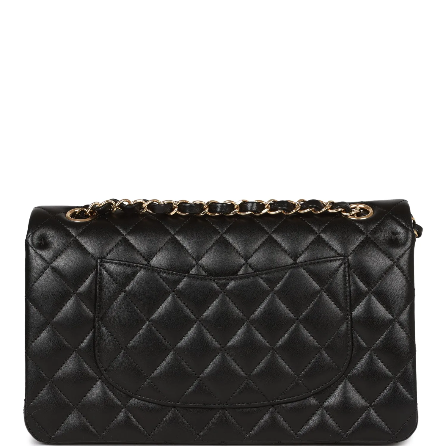 Chanel Medium Classic Double Flap Bag Black Lambskin Gold Hardware