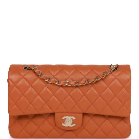 Chanel Medium Classic Double Flap Bag Caramel Caviar Light Gold Hardware