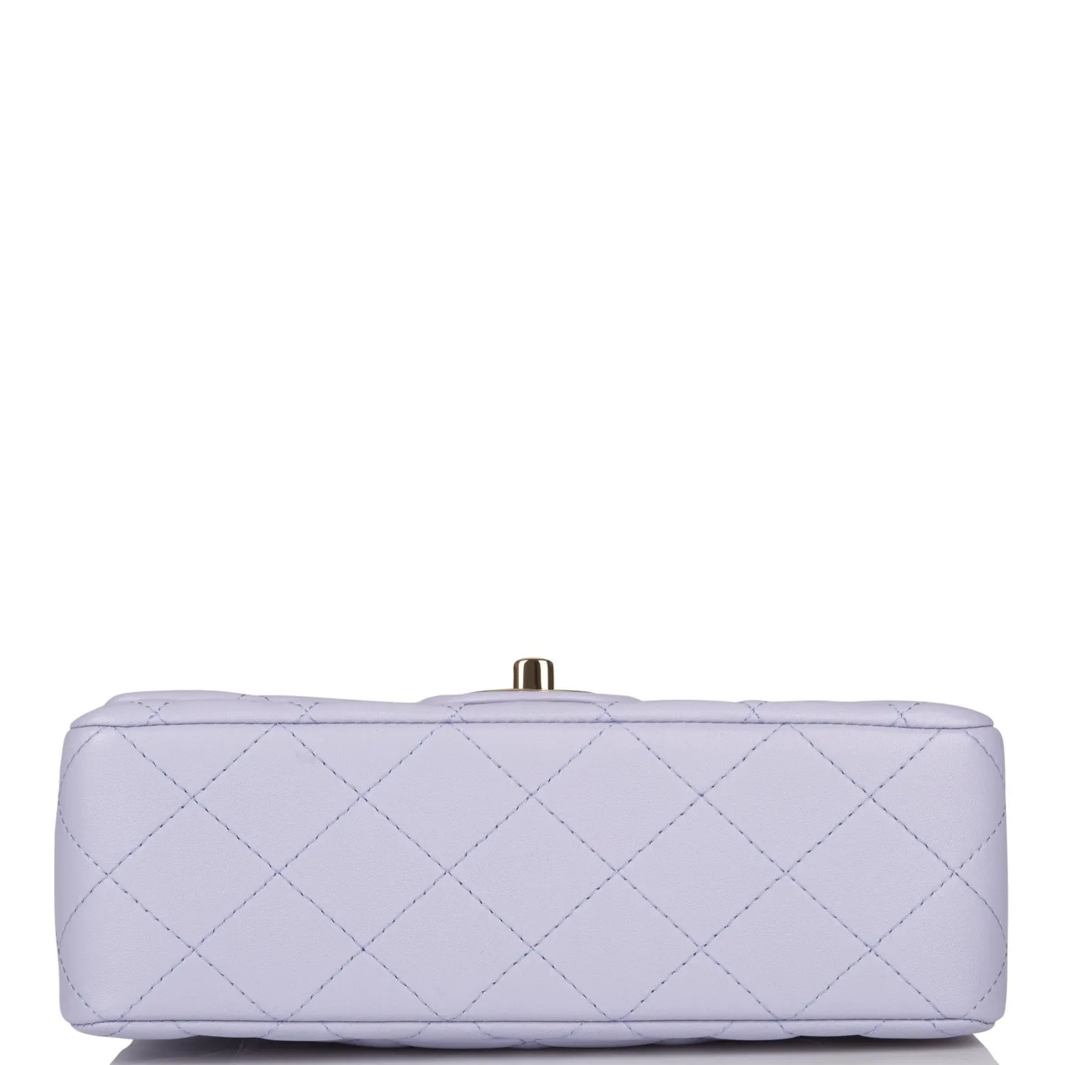 Chanel Mini Rectangular Flap with Top Handle Lavender Lambskin Light Gold Hardware