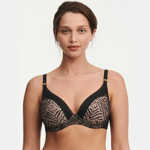 Chantelle Graphic Allure Plunge Bra Black