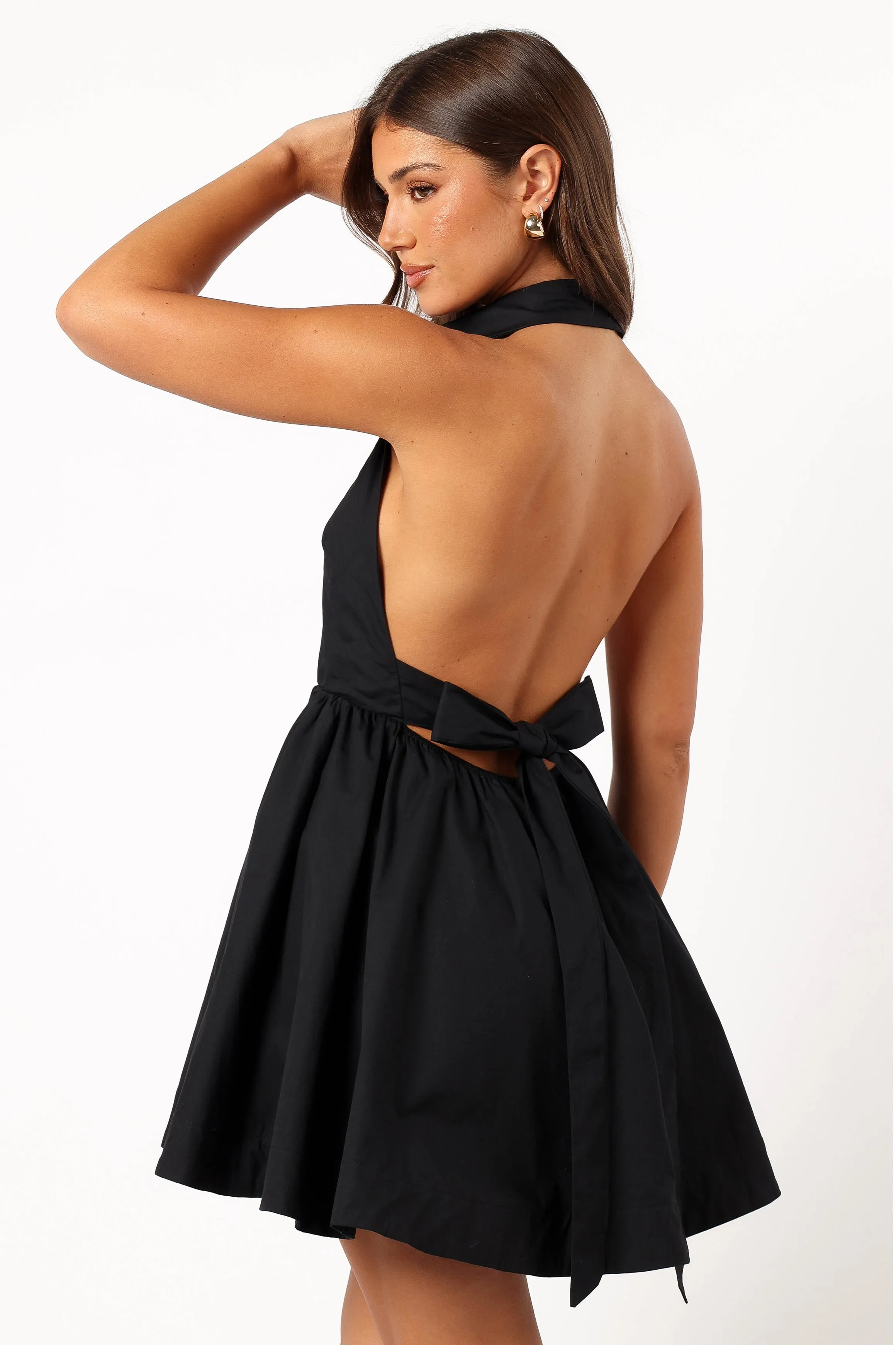 Cheyenne Halterneck Mini Dress - Black