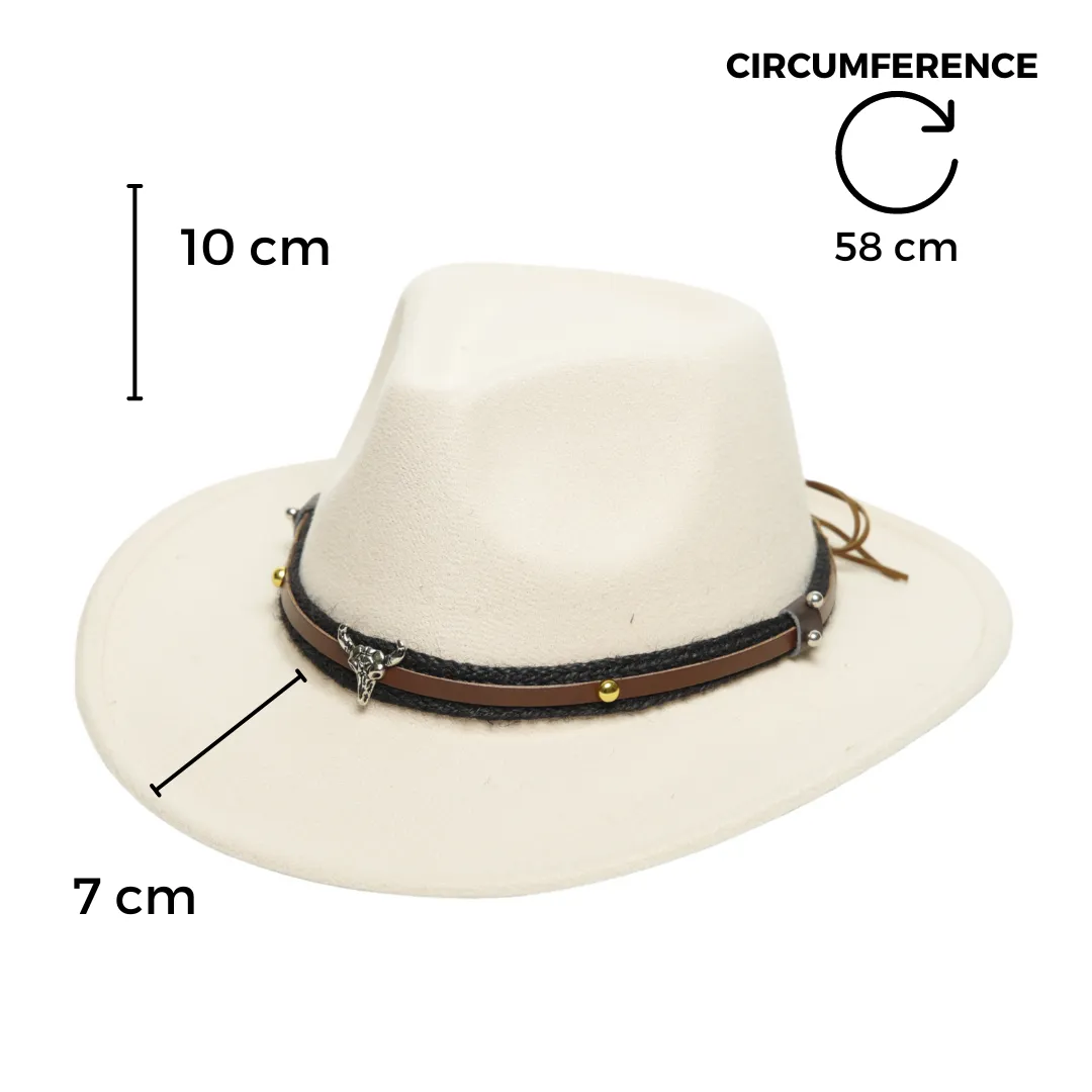 Chokore American Cowhead cowboy Hat (Off White)