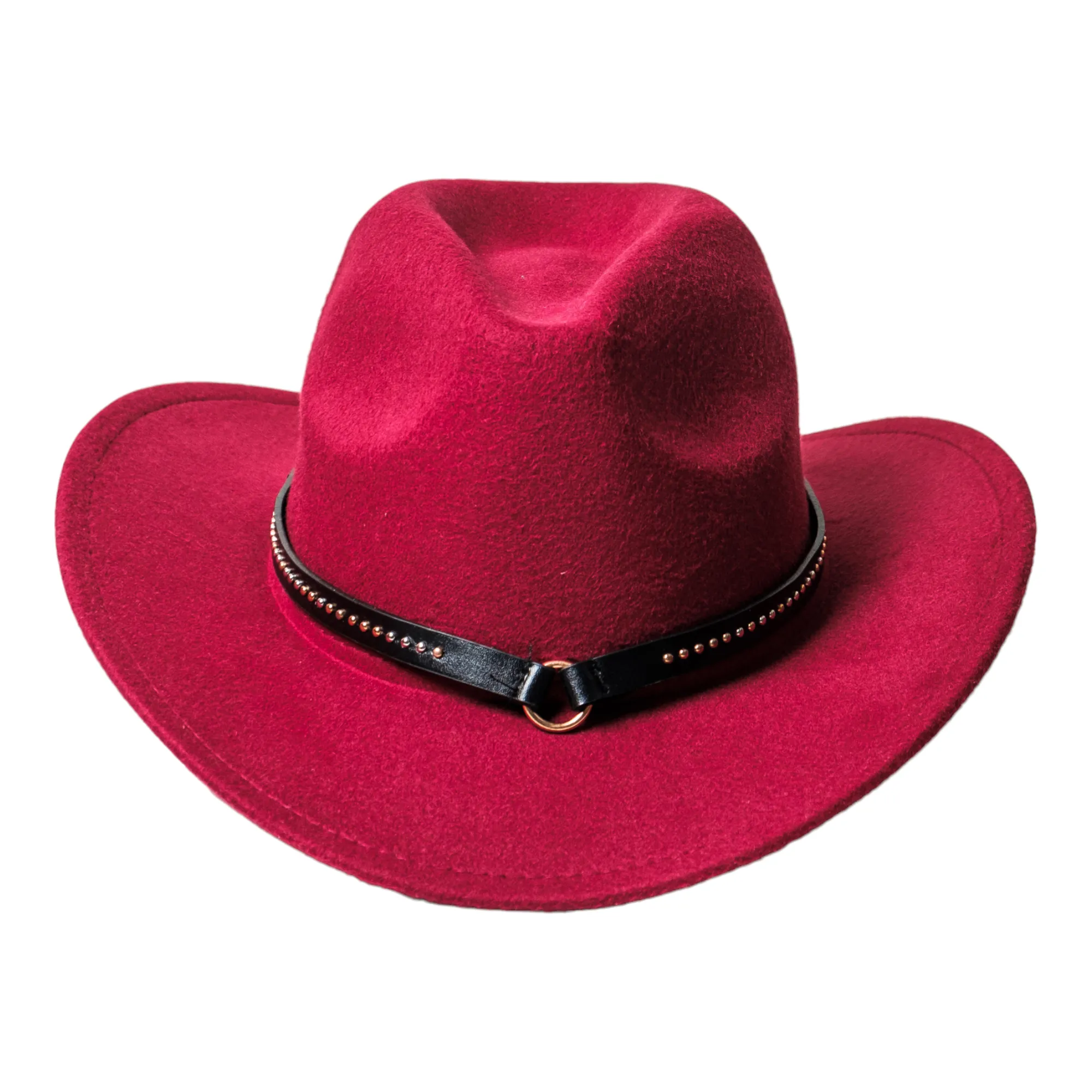 Chokore Cowboy Hat with Belt Band (Burgundy)