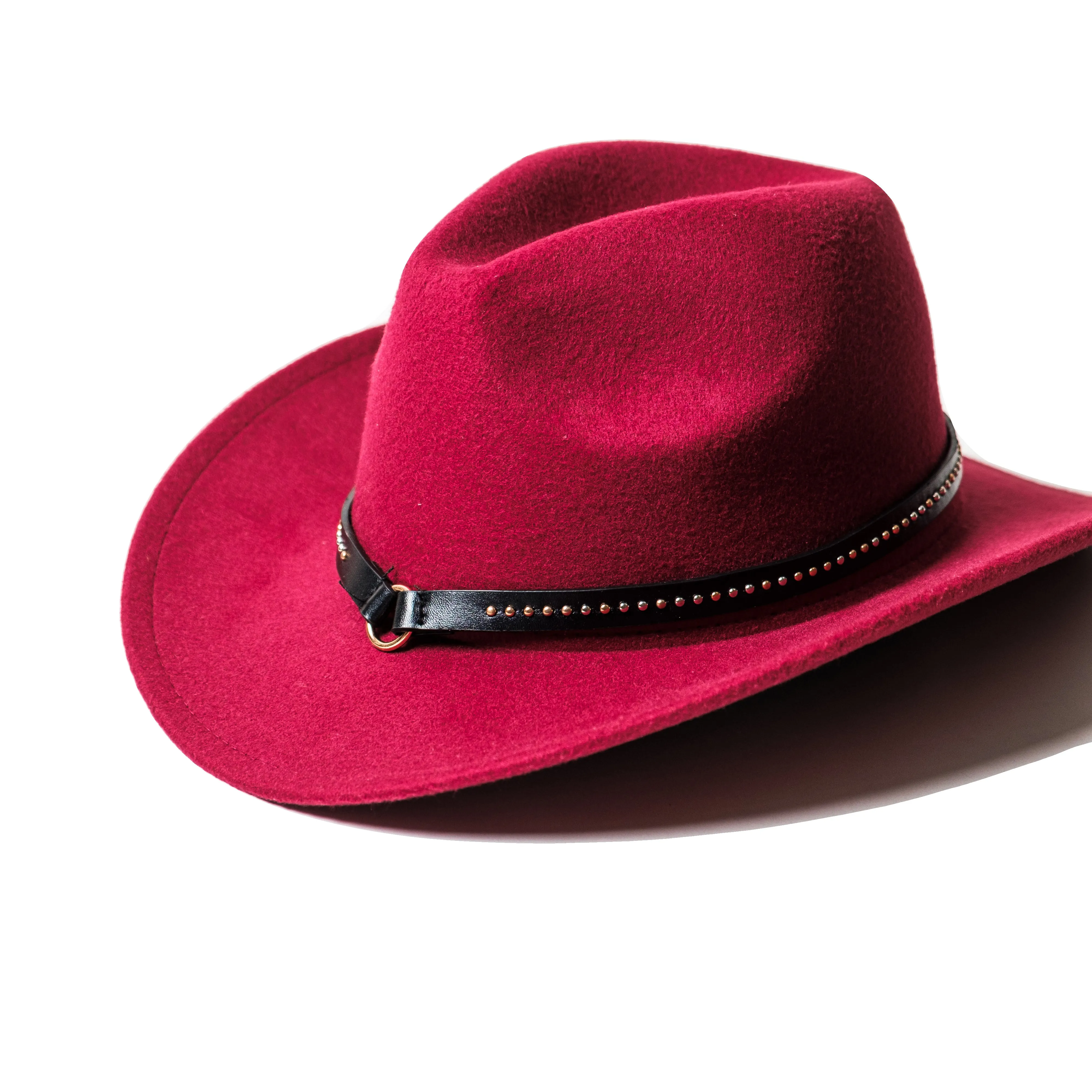 Chokore Cowboy Hat with Belt Band (Burgundy)