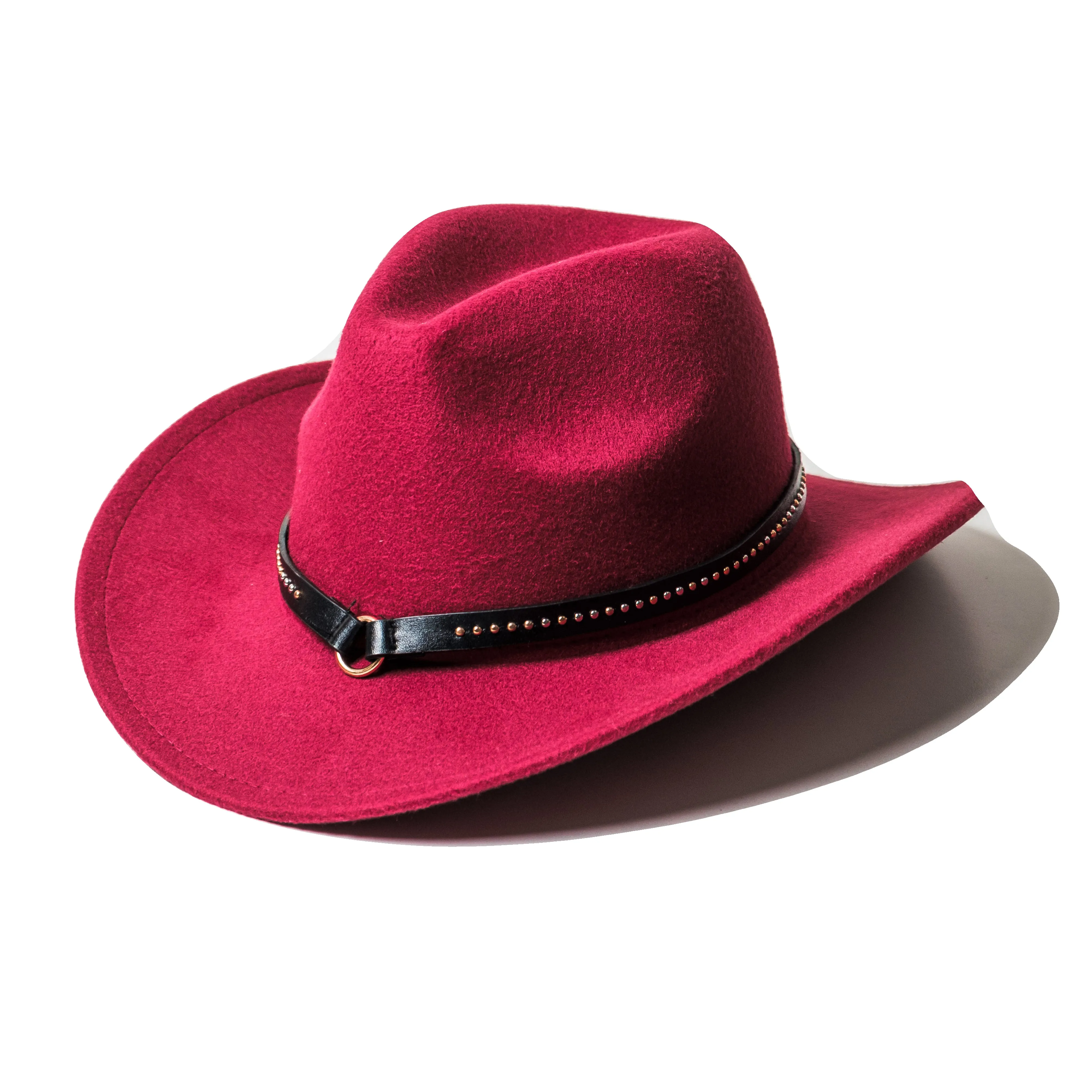 Chokore Cowboy Hat with Belt Band (Burgundy)