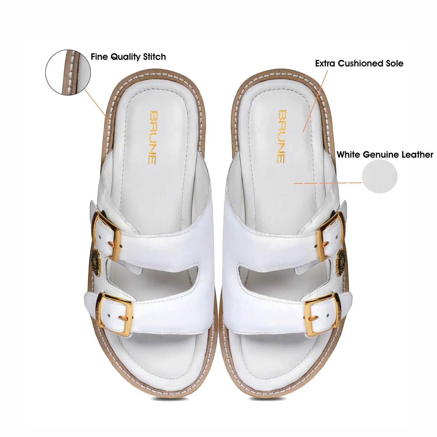 Chunky Sole White Sandal/Slippers