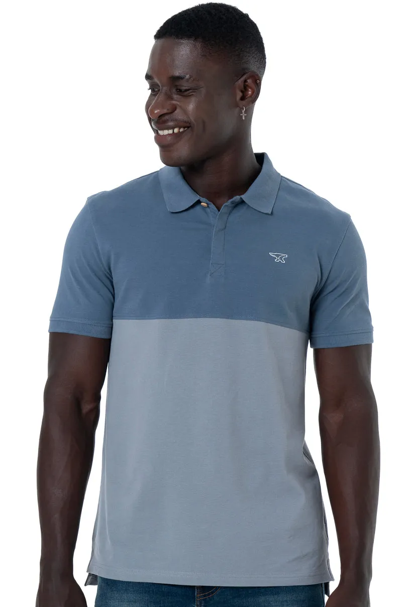 Colour Block Golfer _ 146162 _ Blue