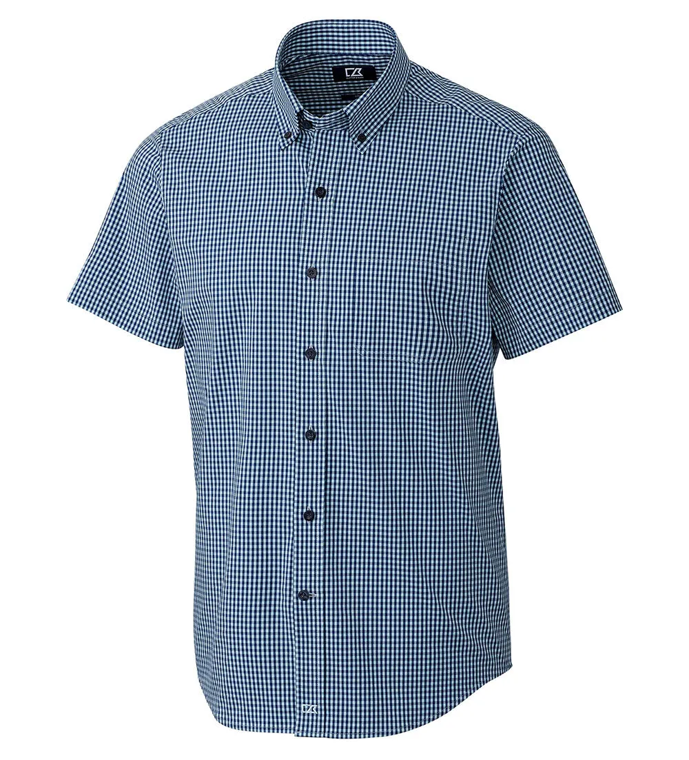 Cutter & Buck Anchor Short Sleeve Stretch Gingham Sport Shirt