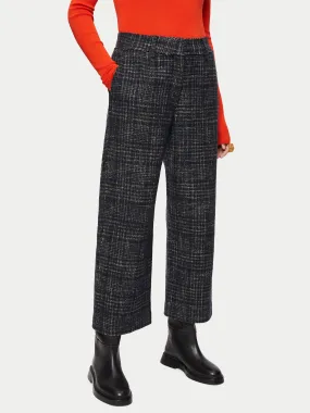 Dale Broken Check Wool Trouser | Black