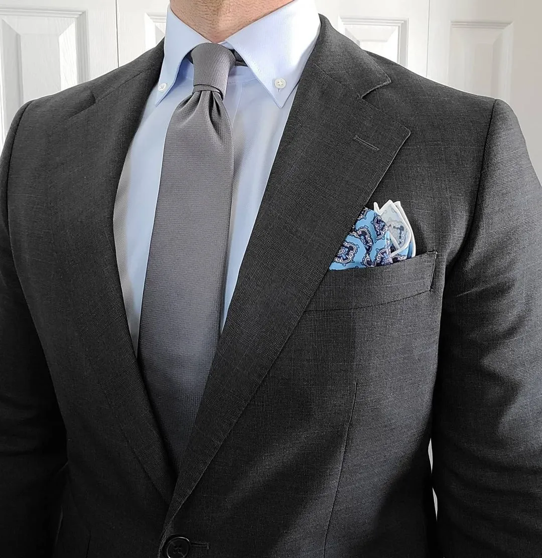 Deerfield Grey Silk Tie