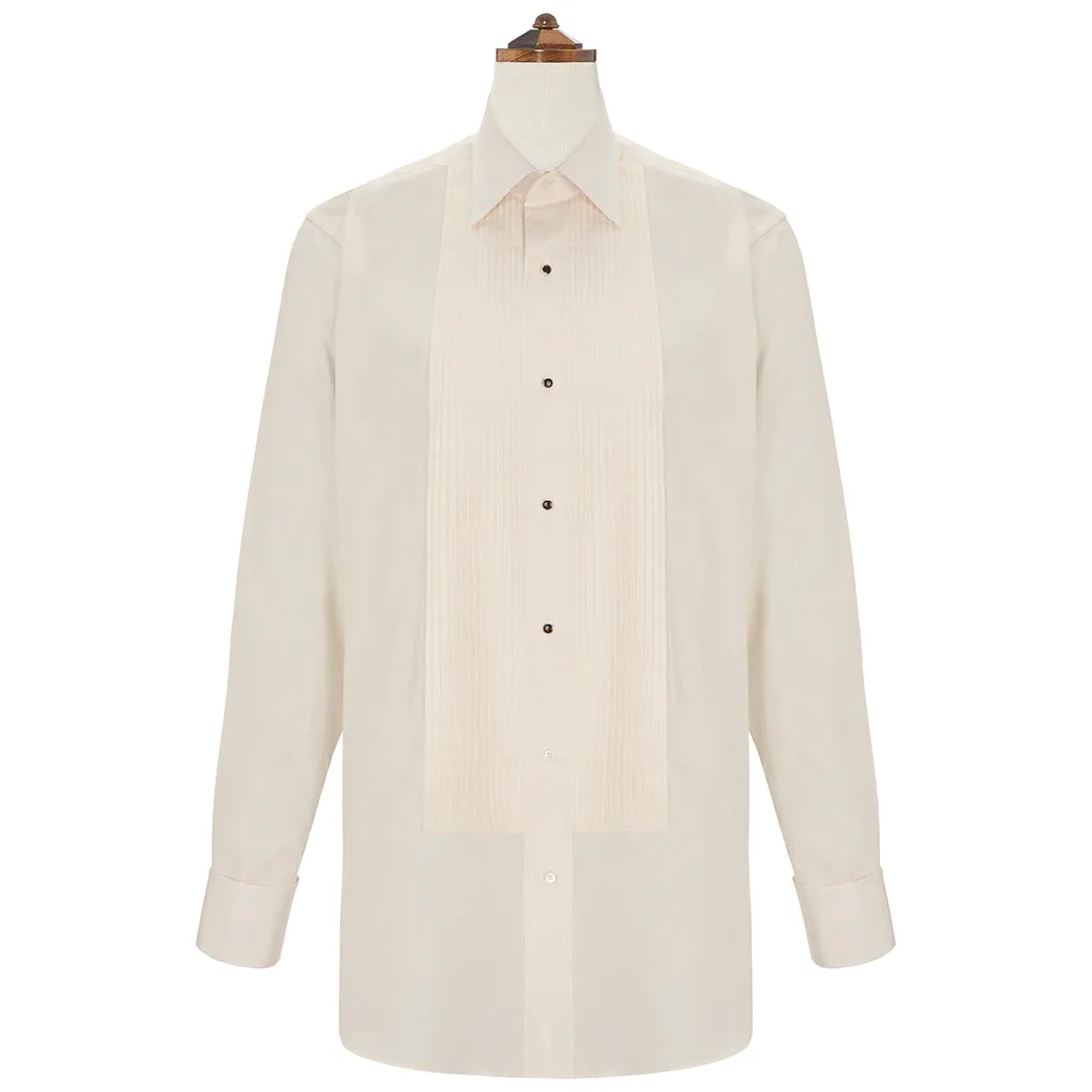 Dempsey Cream Pleated Dress Shirt