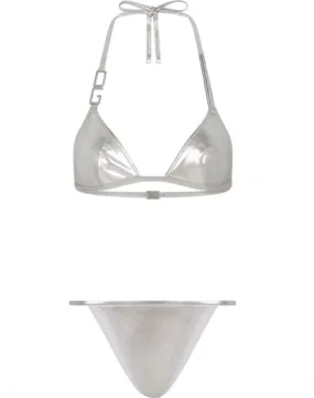 Dolce & Gabbana metallic halterneck bikini