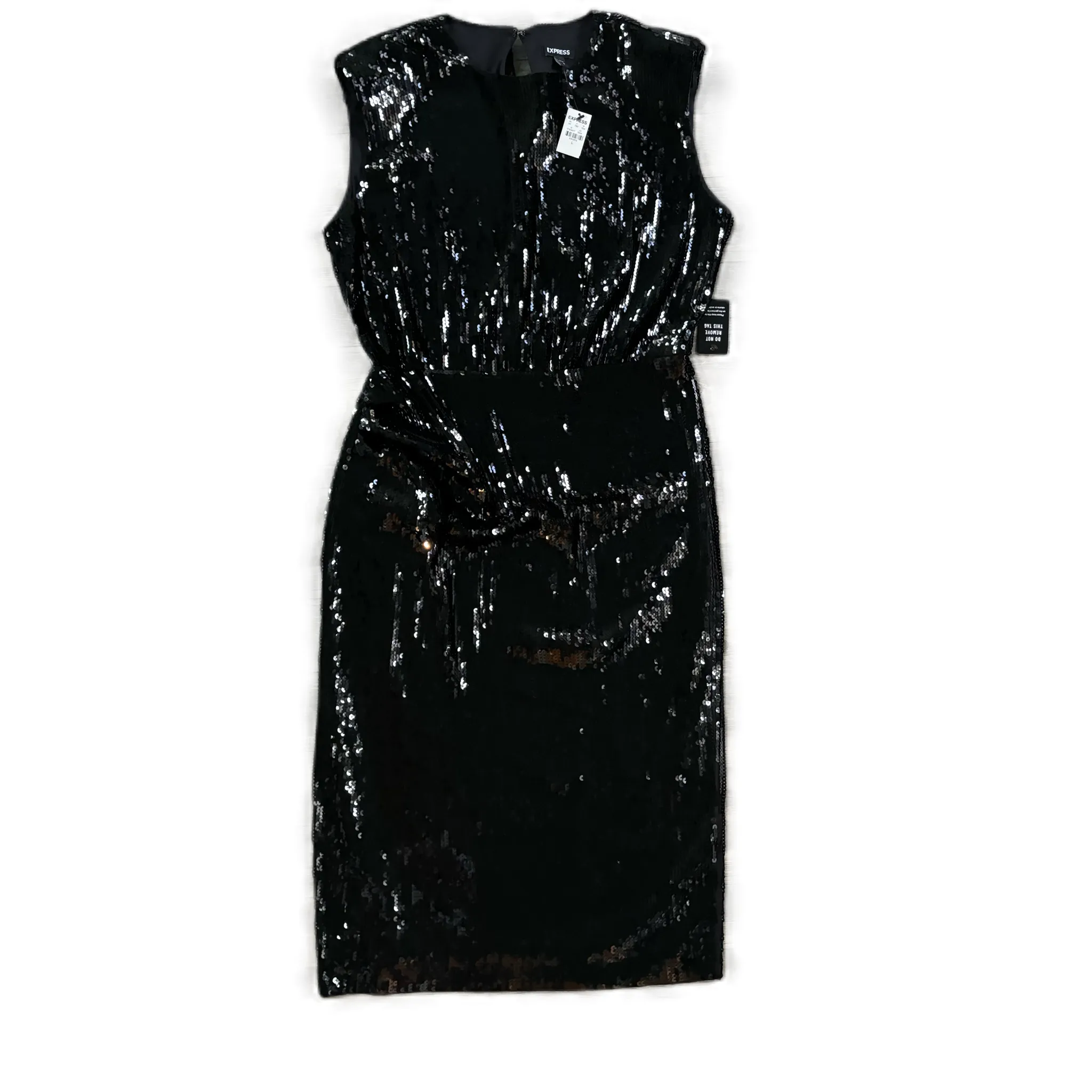 Dress Party Long By Express In Black, Size: L