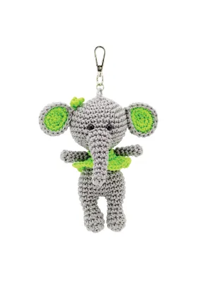 ELEPH DOLL KEY RING CROCHET : Green