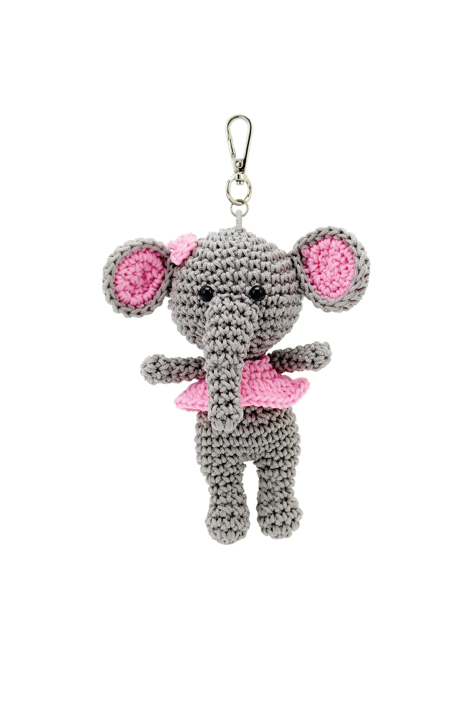 ELEPH DOLL KEY RING CROCHET : Pink