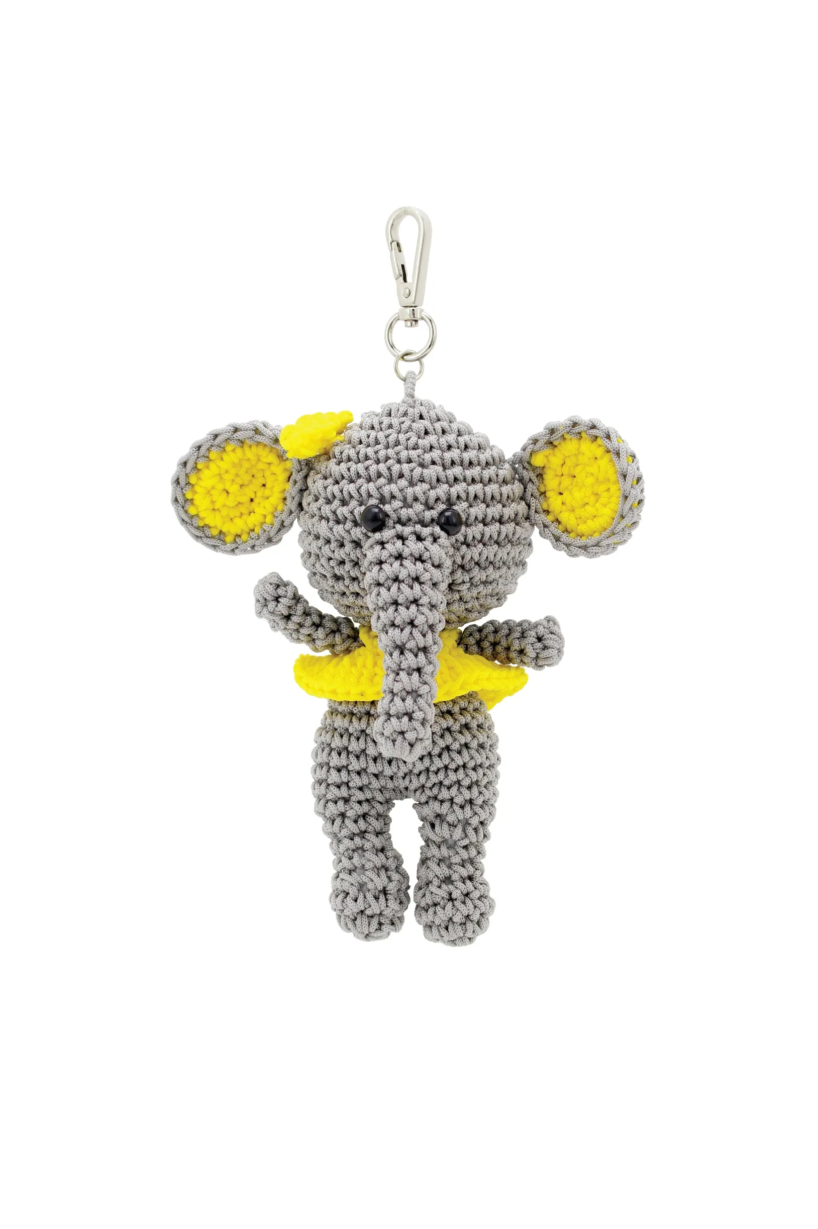 ELEPH DOLL KEY RING CROCHET : Yellow