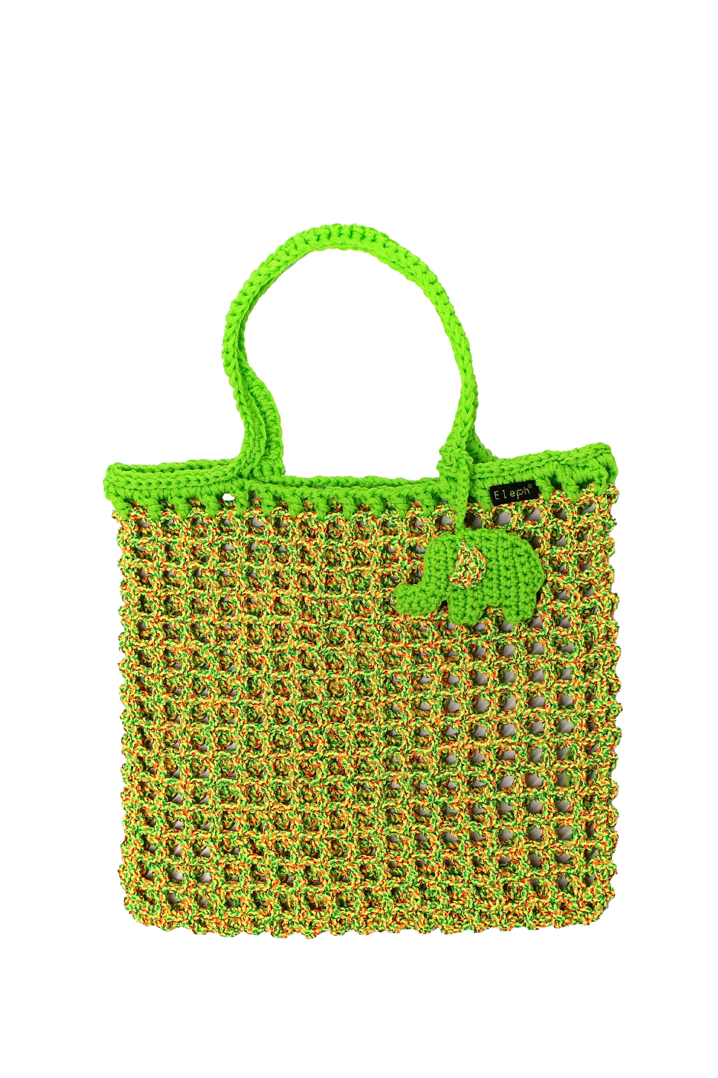 ELEPH MESH CROCHET BAG MULTI - L : Green