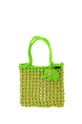 ELEPH MESH CROCHET BAG MULTI - M : Green