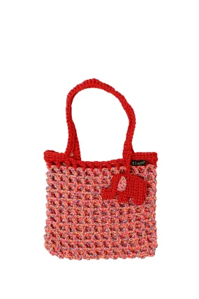 ELEPH MESH CROCHET BAG MULTI - M : Orange