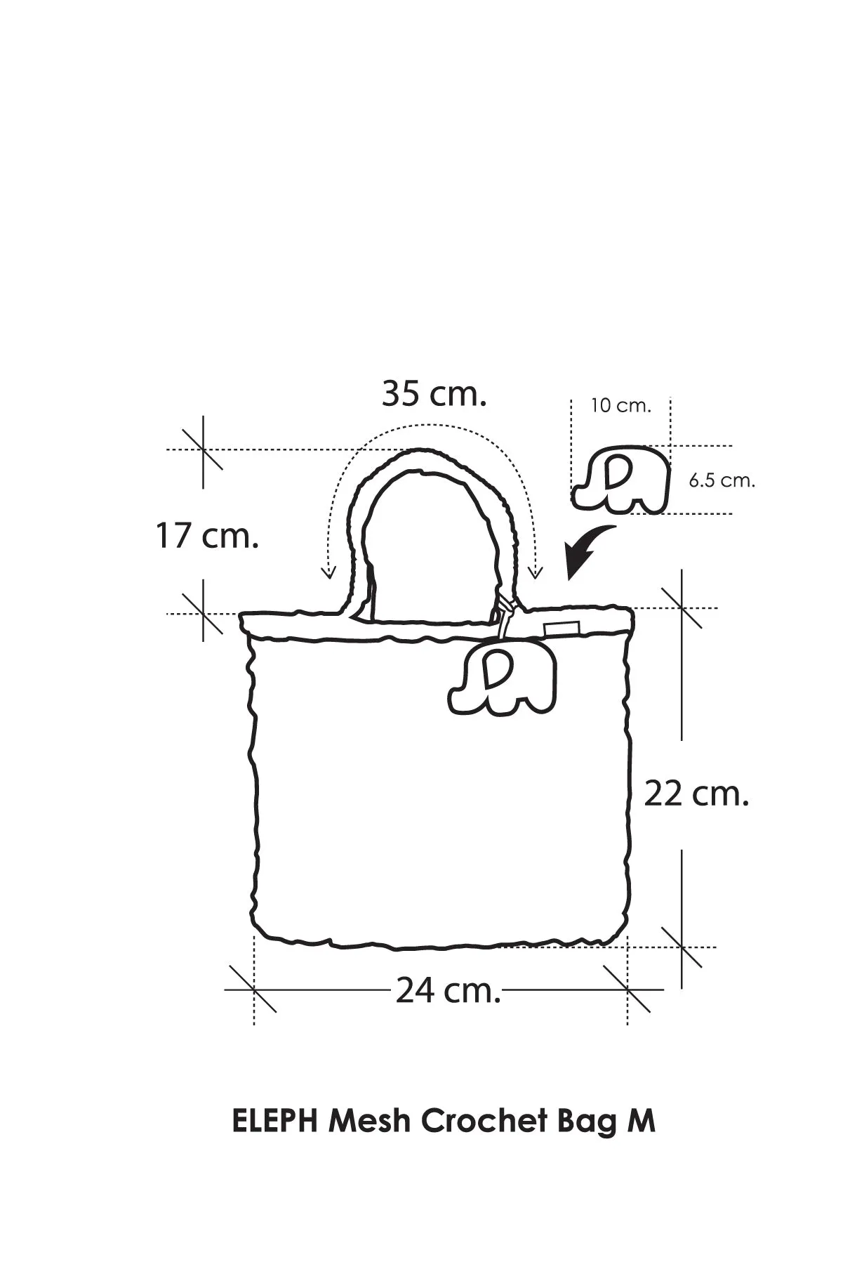 ELEPH MESH CROCHET BAG MULTI - M : Orange