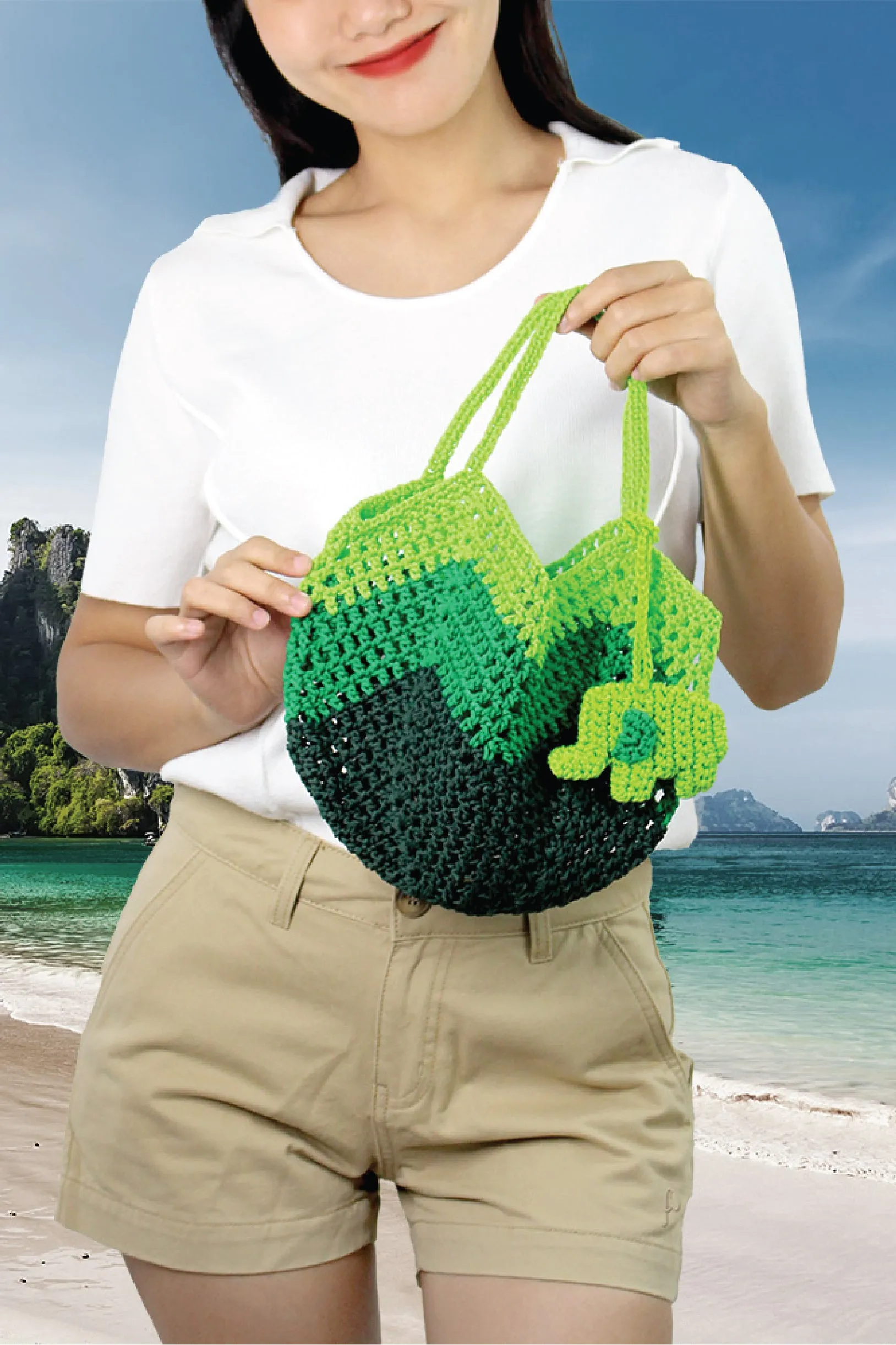 ELEPH ZIGZAG CROCHET - M : Green