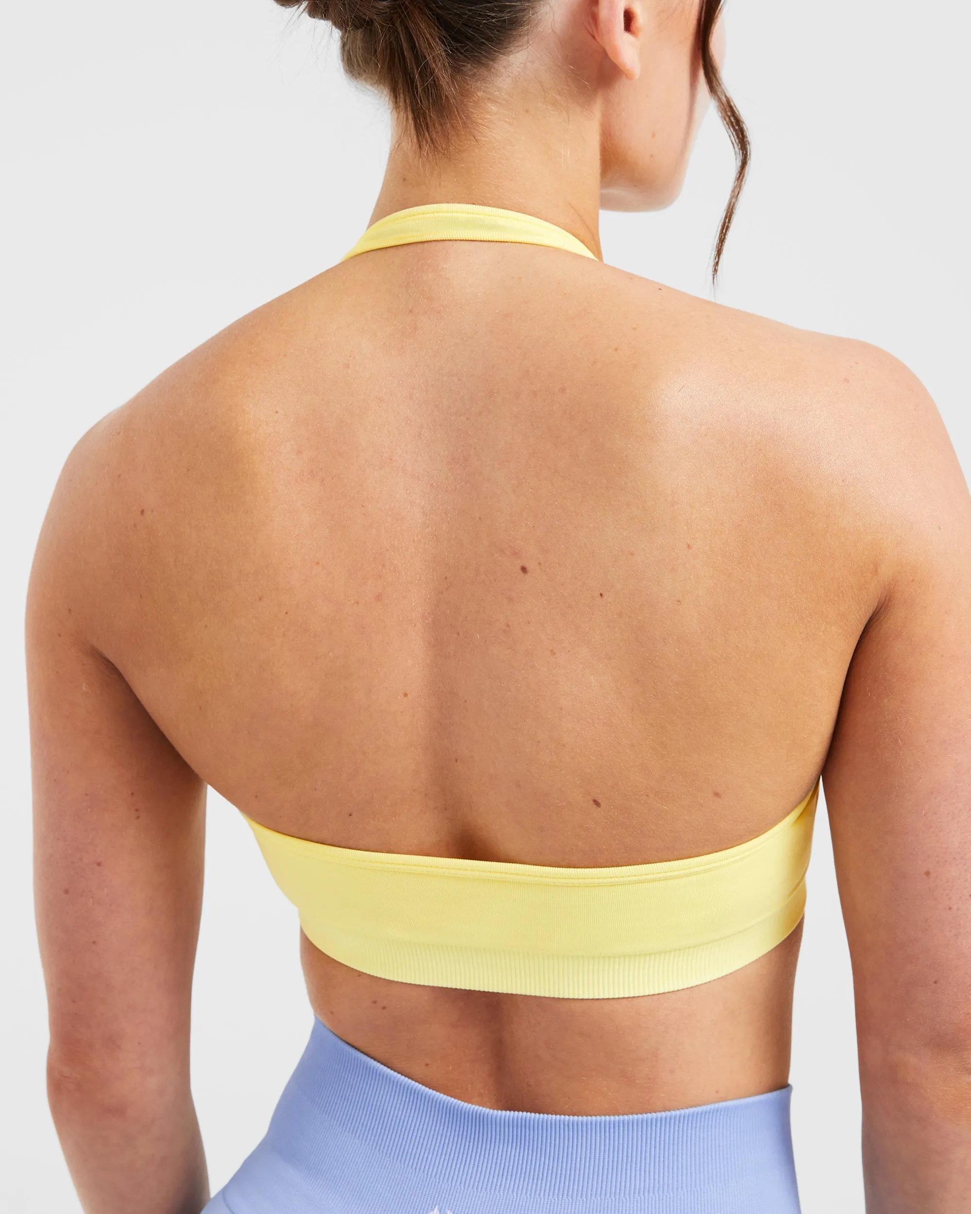 Essential Seamless Halterneck Sports Bra - Yellow