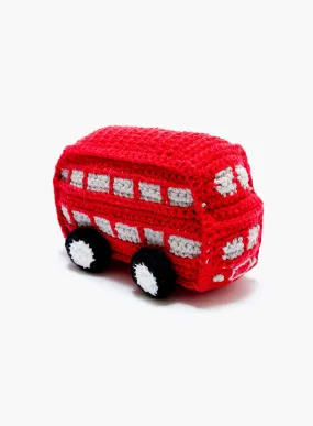 Fair Trade Handmade Crochet Bus Baby Rattle