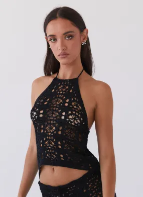 Free Mind Crochet Top - Black