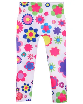 Girls' Flower Power Comfort Stretch Leggings