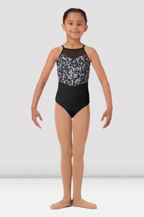 Girls Mirella Ditsy Floral Halterneck Leotard