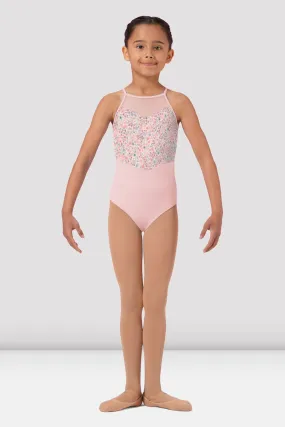 Girls Mirella Ditsy Floral Halterneck Leotard