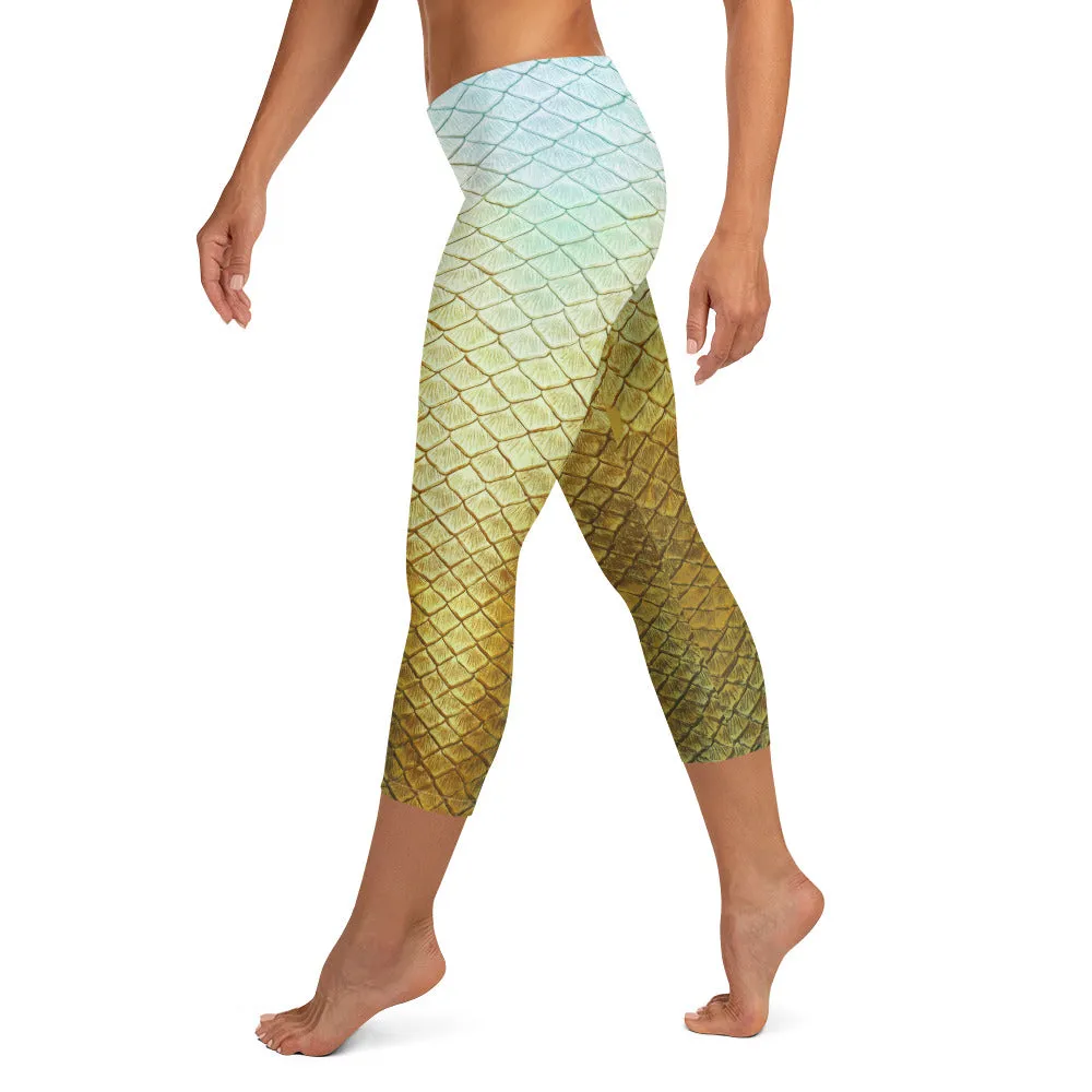 Golden Giza Capri Leggings