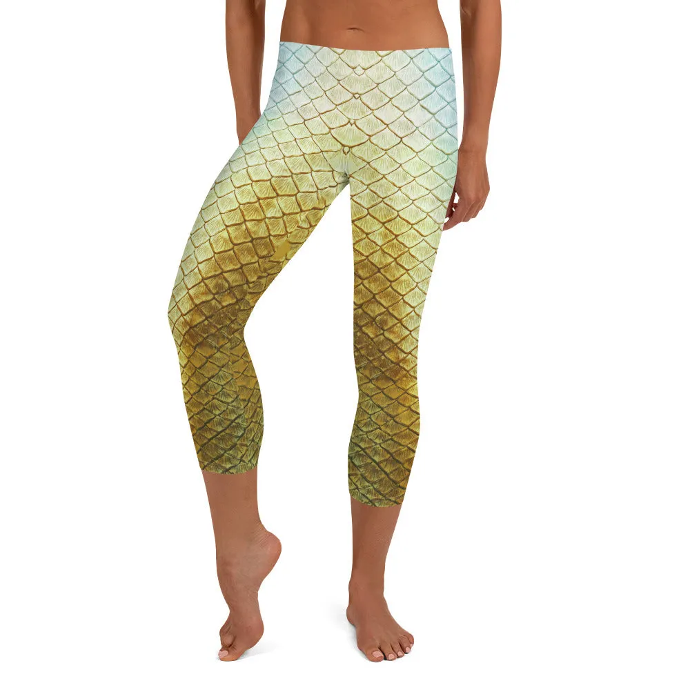 Golden Giza Capri Leggings