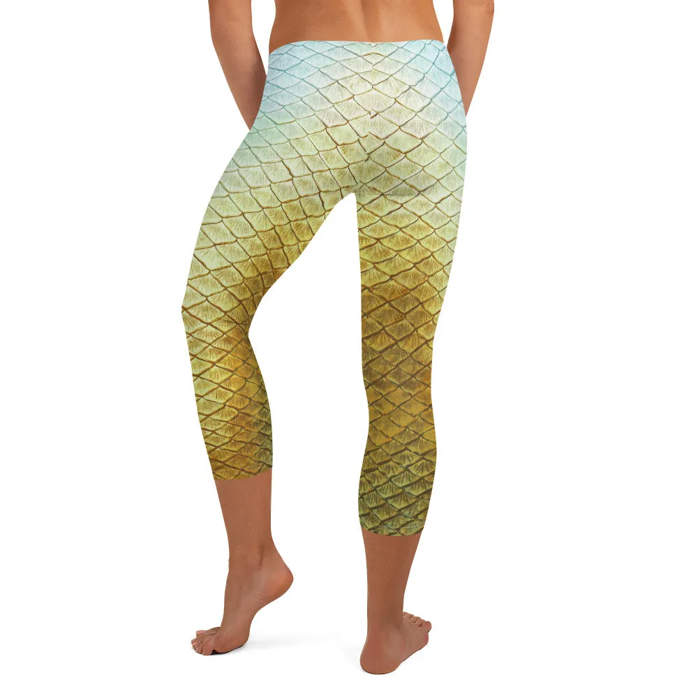 Golden Giza Capri Leggings