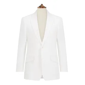 Gregory Chalk White Twill Linen Jacket