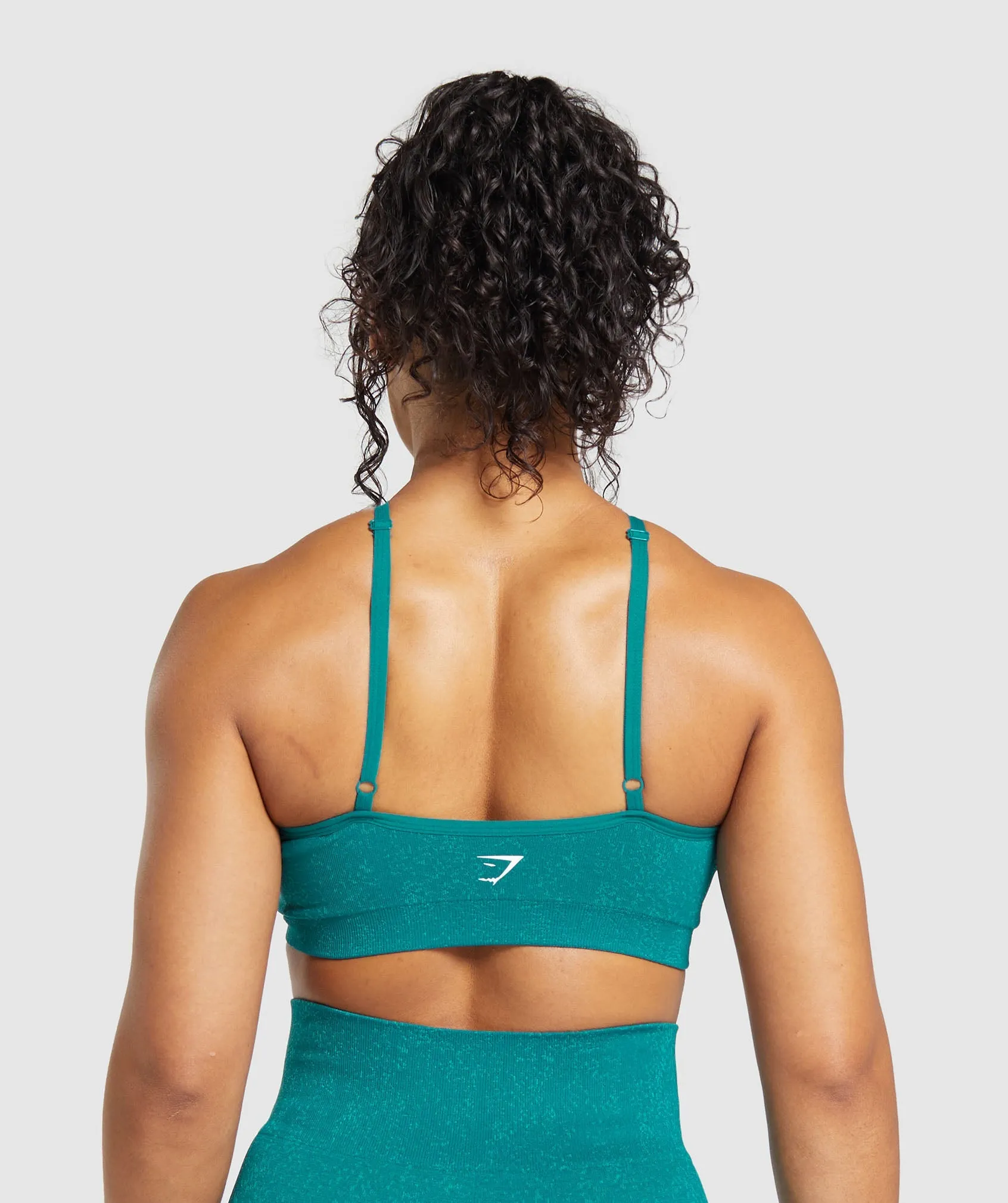 Gymshark Adapt Fleck Seamless Halterneck Bralette- Ocean Teal/Artificial Teal