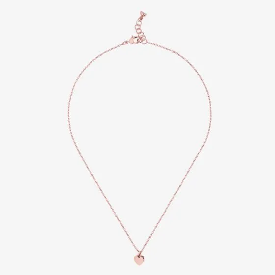 Hara Tiny Heart Pendant Necklace Rose Gold